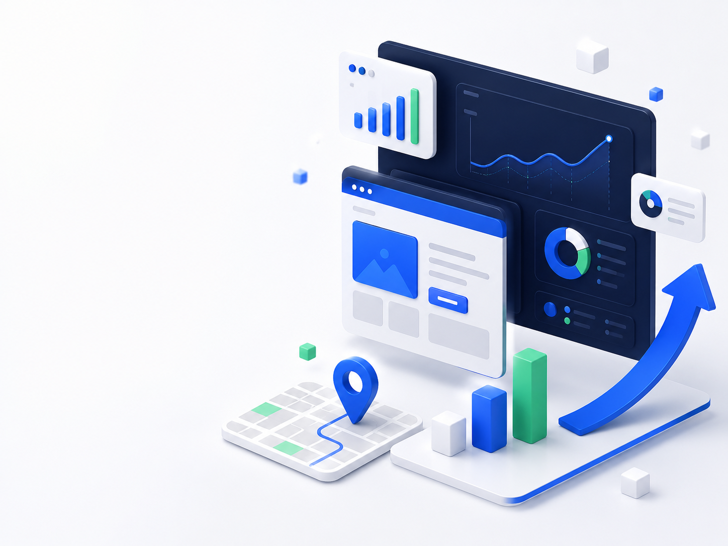 Dashboard de métricas e posicionamento digital